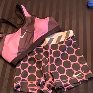 Nike Pro Sports Bra and Spandex Set